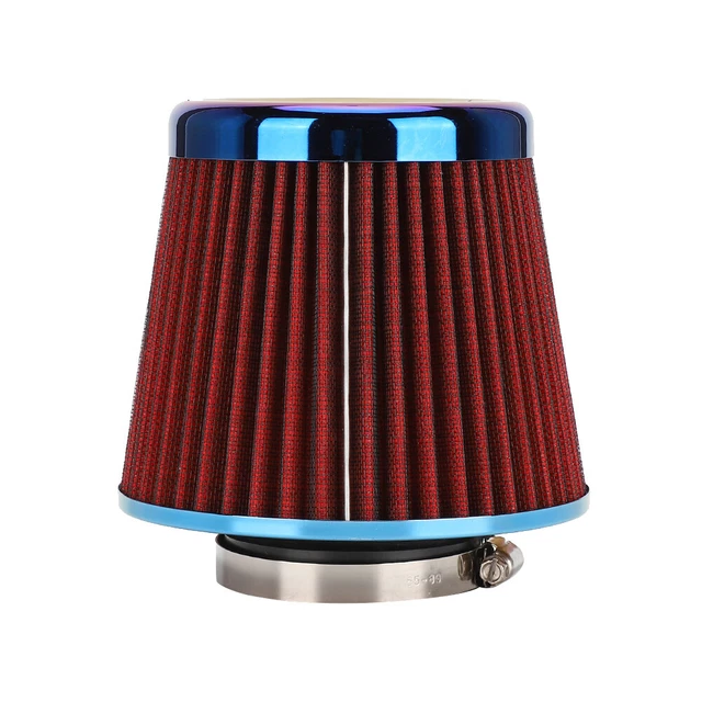 Filtro aria testa a fungo in lega di alluminio modificata rosso 76 mm/2,99 pollici