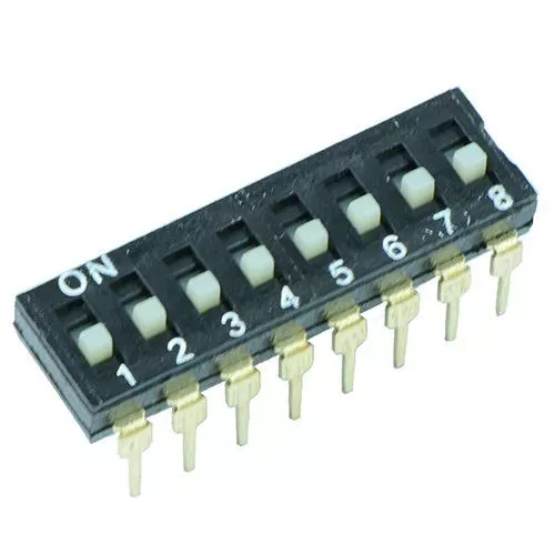 8 Way Low Profile DIL DIP Switch