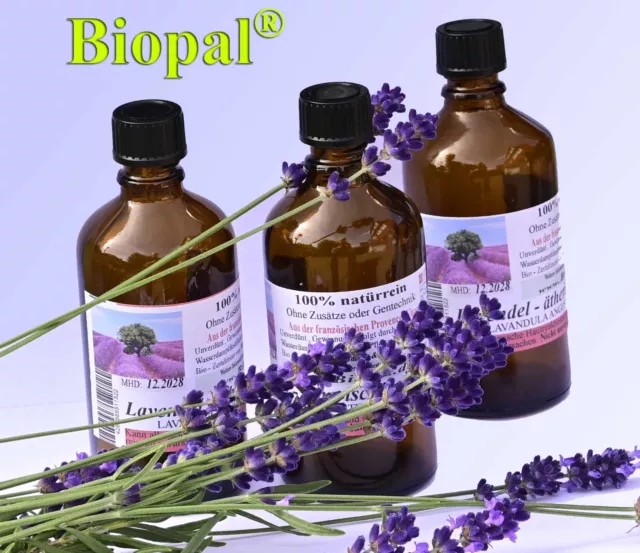 Lavendelöl 100ml - 100% rein, zertifiziert, ätherisches Öl von Biopal Frankreich 2