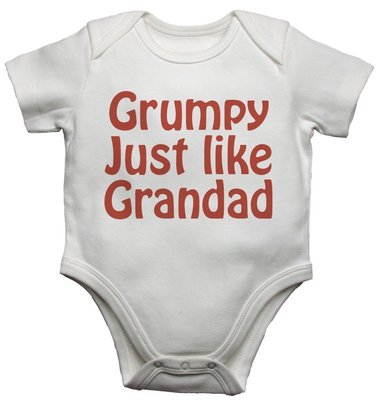 Today Today Im Mon Grandads Problème Drôle tunique bébé veste  combinaison Présent 