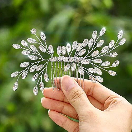 Wedding Hair Comb Gold Bridal Vintage Rhinestone Hair Side Combs Decorative