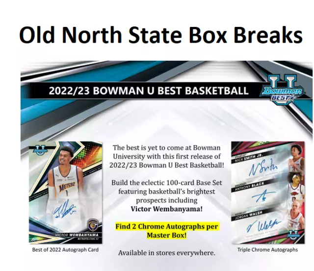 2022 2023 BOWMAN University Best Basketball 8 Box Case Break Kiki Rice