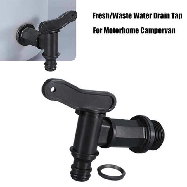 FRESH/WASTE WATER TANK Drain Tap For Motorhome/Caravan/Boat/Camper Van