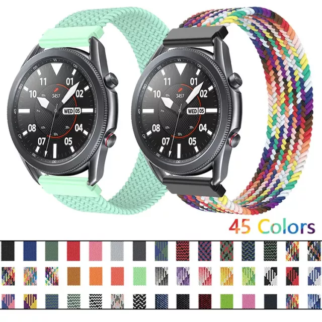 Für Samsung Galaxy Watch 6 5 4 3 / Classic Aktiv 2 Armband 20mm Nylon Geflochten