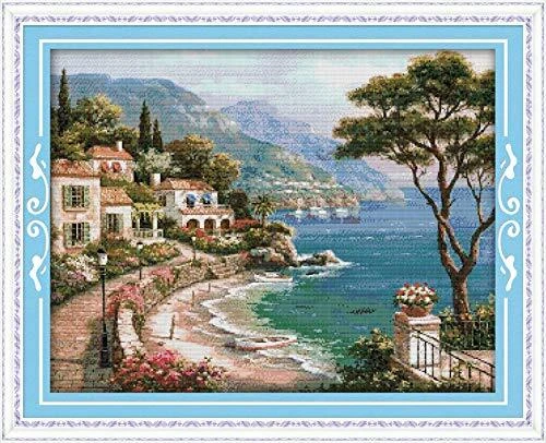 Joy Sunday Cross Stitch Kits 14CT Counted Harbor of Love 24.8"x19.7" or 63cmx...
