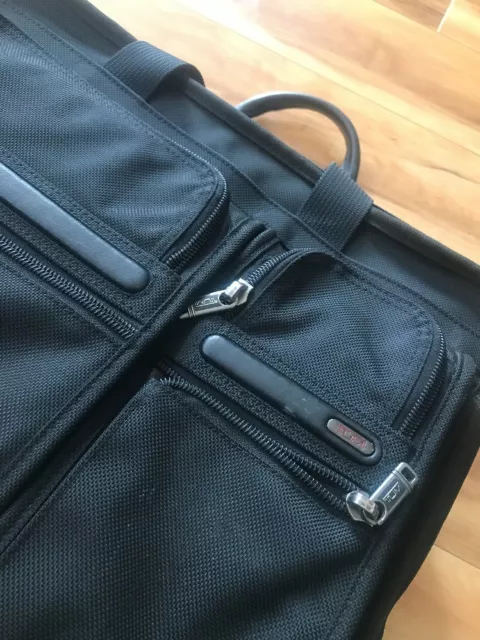 TUMI Alpha 26103D4 Expandable Deluxe Wheeled Black Ballistic Nylon Briefcase 3