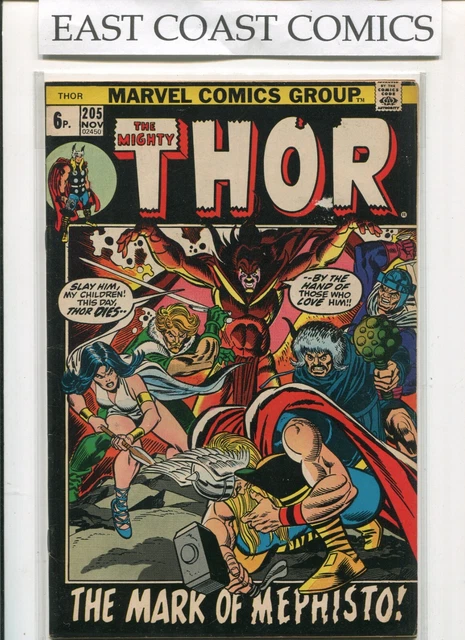 The Mighty Thor #205 Mephisto (Vf-) - Marvel