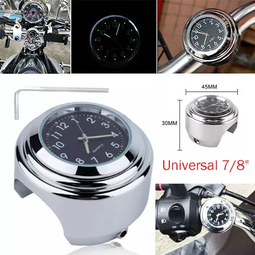 Universal Waterproof 7/8 Motorcycle Handlebar Watch, Motorcycle Handlebar  Watch Handlebar Watch, Handlebar Mount Digital Clock Motorcycle Accessory