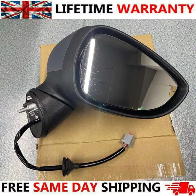 Electric Door Wing Mirror Primed Right Driver Side For Ford Fiesta Mk7 2008>2012