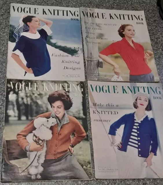 Vintage 1950's Vogue knitting books/patterns x 4 No 48, 50, 51 & 52