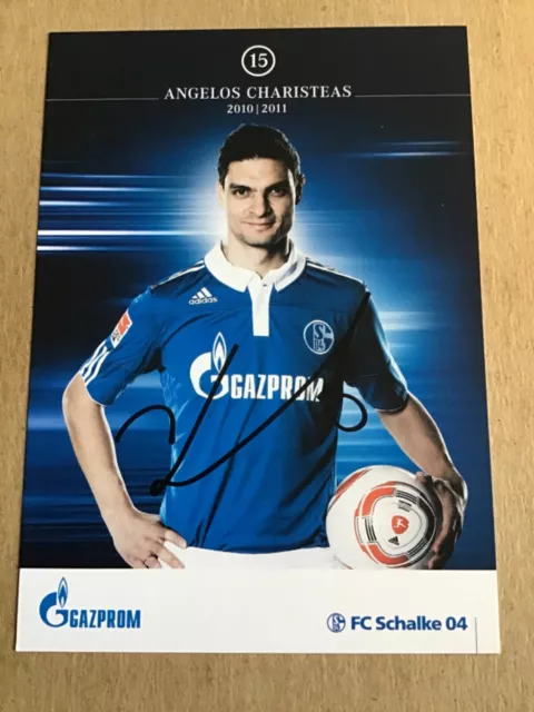 Angelos Charisteas, Greece 🇬🇷 FC Schalke 04 2010/11 hand signed