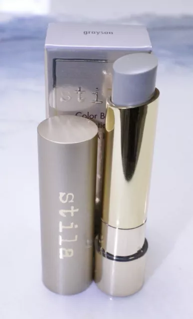 Lápiz labial Stila Color Bálsamo GRISSON Gris Transparente Tono Oscuro Corrector Refrescante Como Nuevo