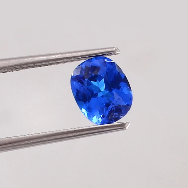 AAA 1.55 CT Naturel Ceylan Bleuet Bleu Spinelle Coussin Desseré Gemme Coupe