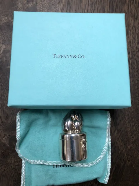 Tiffany & Co. Sterling Silver Bunny Rabbit Tooth Fairy Pill Box