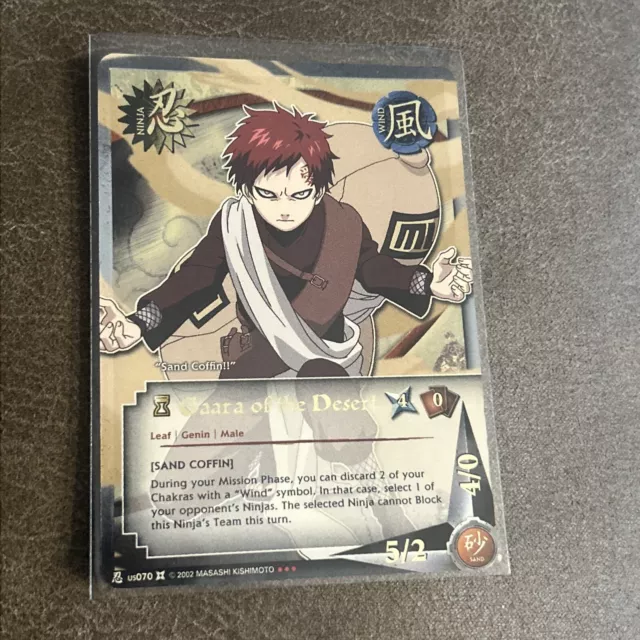 Gaara of the Desert - 818 - NM - 1st Edition - Foil - Naruto CCG