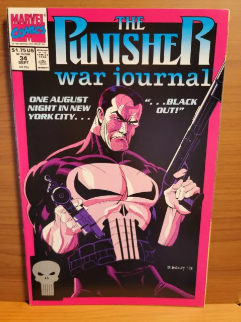 Punisher War Journal #34 NM Marvel Comics 1991  Blackout