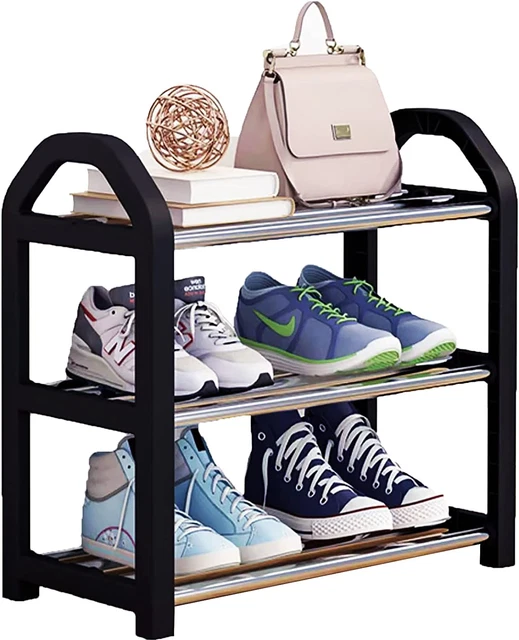 Scarpiera In Bambù A 3 Ripiani - Portascarpe Salvaspazio Per Ingresso, 50 Cm, Espositore Elegante Per Casa