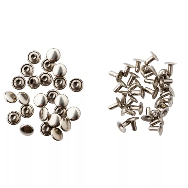 Single Cap Rivets Tubular Rapid Stud Head For Leather Craft Clothing 100pcs 2