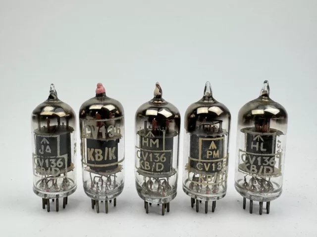 5x CV136 Röhre Mullard Brimar NOS Pentode Endstufe Verstärker Radio Valve neu