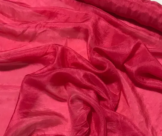 Hand Dyed CHERRY RED China Silk HABOTAI Fabric