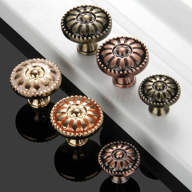 Garden Style European Door Knobs Big Handles Pull Drawer Cabinet Bedroom Décor