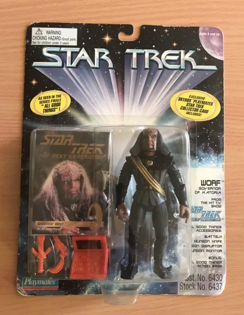 1995 PLAYMATES STAR Trek Next Generation Governor Worf of H'Atoria ...