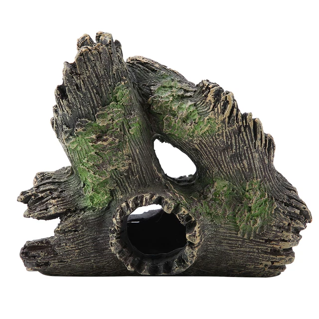 Aquarium Driftwood Decoration Artificial Resin Tree Trunk For Fish Tank Orna Dy9