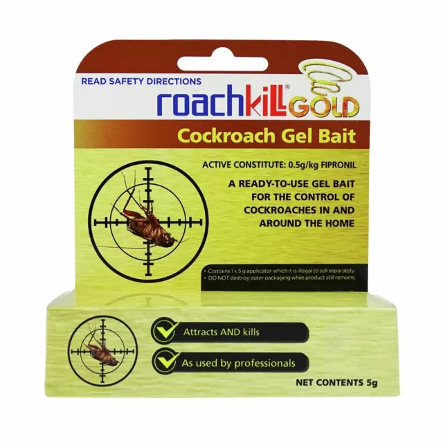 2X 5G ROACHKILL Cockroach Gel Bait - Easy to apply $73.95