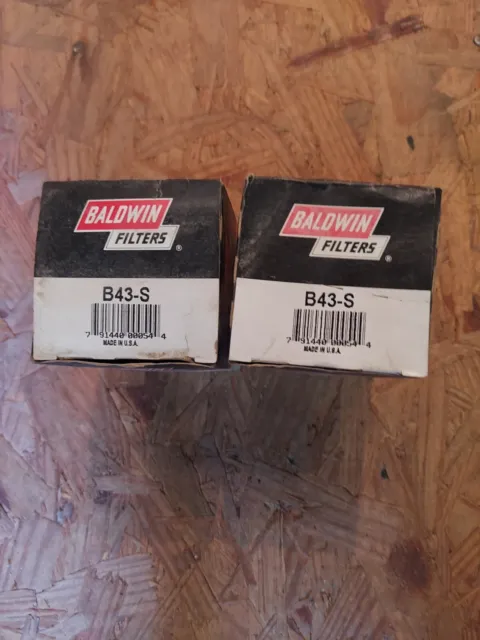 2 BALDWIN SPIN ON FILTERS B43-S Oil Filter