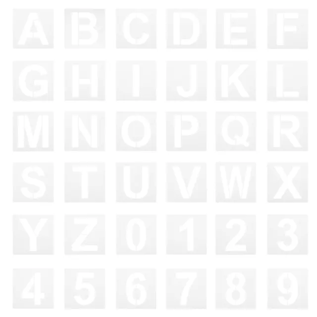 4 Inch Letter Stencils and Numbers, 36 Pcs Alphabet Art Craft Stencils