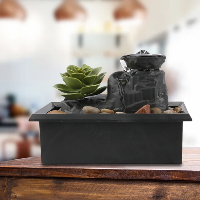 Adornos de escritorio de fuente de agua exquisitos adornos de mano de obra ABS artesanías