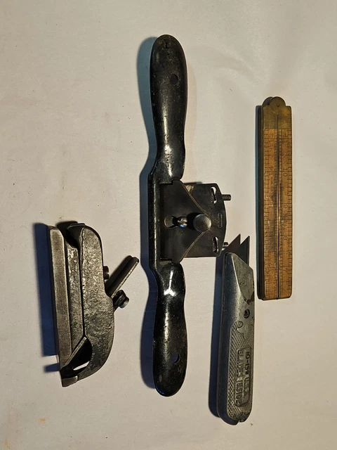 Lot Of Vintage Stanley Tools SPOKESHAVE No. 152 woodworking plane SW♡