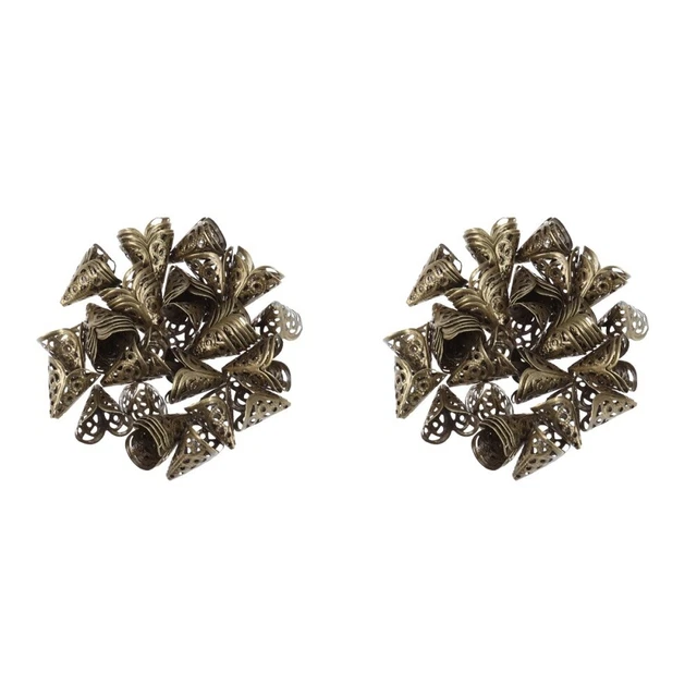 100 piezas Gorra de metal con flores Cuentas de flores Gorra Accesorios Joyería Hecha a mano