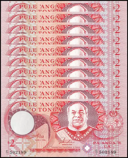 Tonga 2 Pa'anga, 1995 ND, P-32a, UNC X 10 PCS