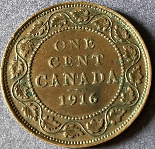 Canada 1916 - (LARGE) - 1 Cent Coin