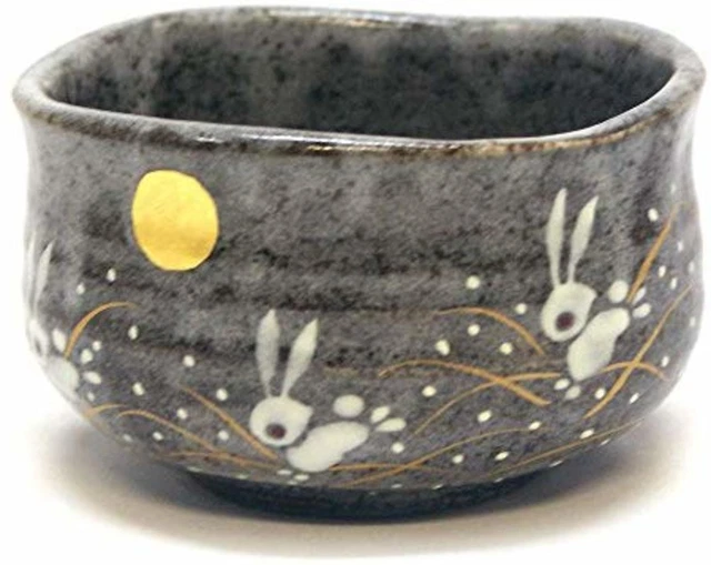 Matcha Bowl Rabbit KUTANI YAKI ware K3-0824 Tokido   793842166453 Owan F/S Track
