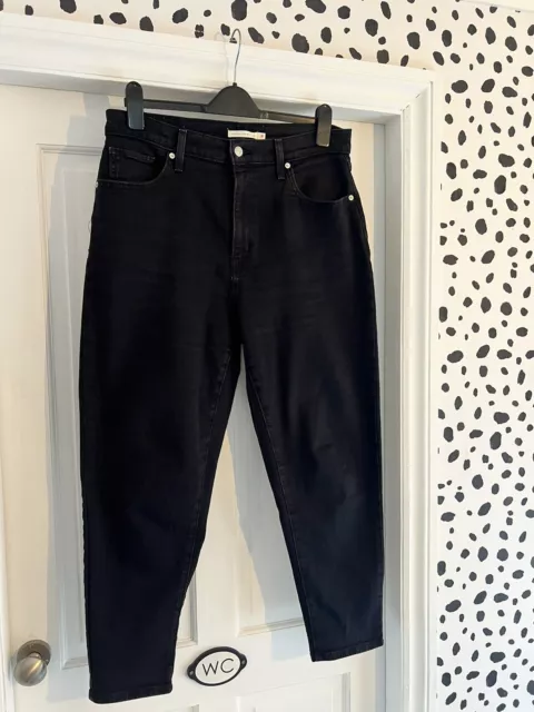 Levi’s High Waisted Mom Jeans Black Size 31 Waist UK 14