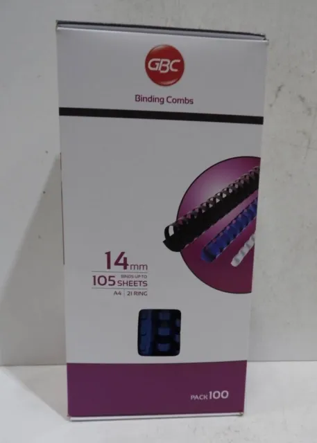 GBC Binding Comb 21 Loop Plastic 14mm Blue 100 Pack