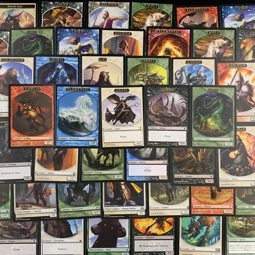 MTG Magic the Gathering 100 Random Assorted Token Card Lot Great Variety Angel