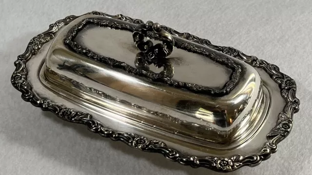 WM. A. Rogers Silverplated Butter Dish and Cover