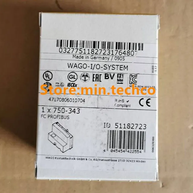 WAGO 750-343 Buscoupler DeviceNet Module PLC Adapter New in Box 750-343