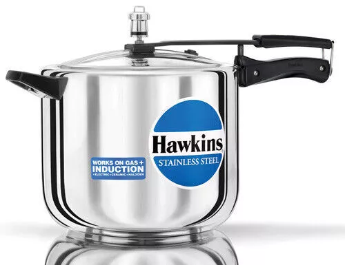 Hawkins Stainless Steel 10L Pressure Cooker Induction Compatible Fast Cooking