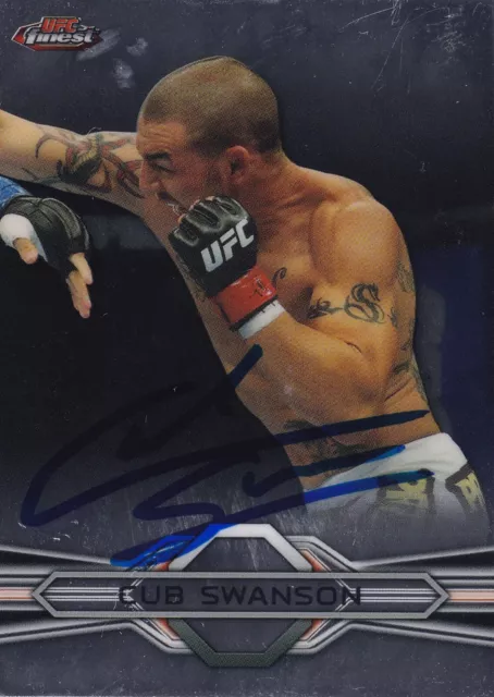 Cub Swanson Signed 2013 Topps Finest UFC Rookie Card 99 PSA/DNA COA RC Autograph