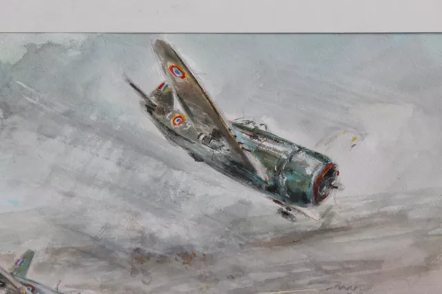 Dessin Aquarelle Jacques Duléry-Reyval P-47 Thunderbolt 2