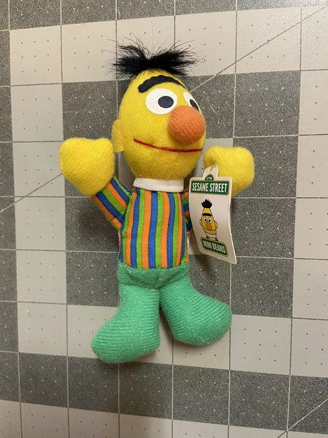 VINTAGE KELLOGG’S 1999 Sesame Street Bert Mini Beans Plush 4 1/2” W Tag ...