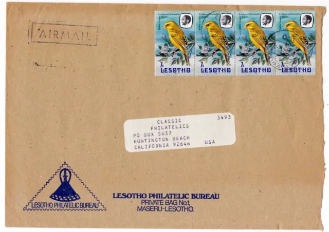 Lesotho 1981 Mehrfachfrankatur - Vögel Michel Nr. 335 IX