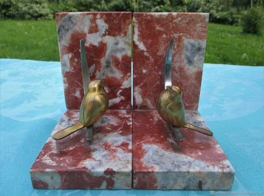 Paire De Serre-livres Ancien Bronze - Modèle Oies/ Canard - France (occasion)