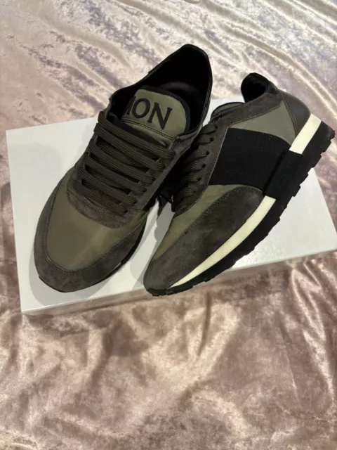 MONCLER HORACE BLACK And Green Trainers Uk 7 80.00 PicClick UK