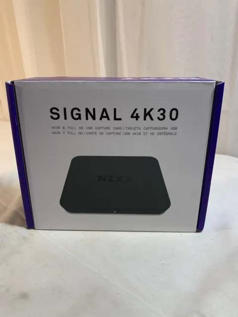 NZXT Signal 4K30 Black 2 Channel 4K Ultra HD USB External Capture Card