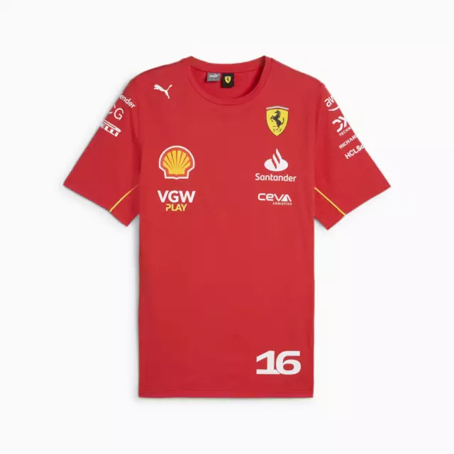 SCUDERIA FERRARI F1 2024 Charles Leclerc Men's TShirt NEW XL size 125